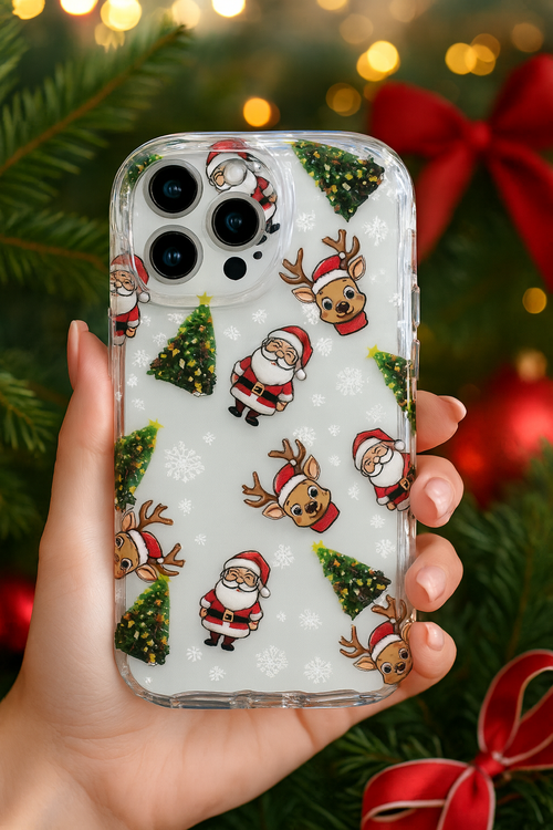Christmas Phone cases, Reindeer, Santa, Gingerbread