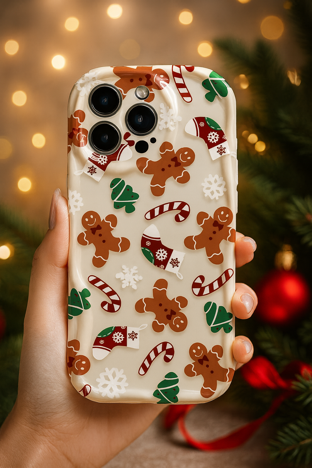 Christmas Phone cases, Reindeer, Santa, Gingerbread